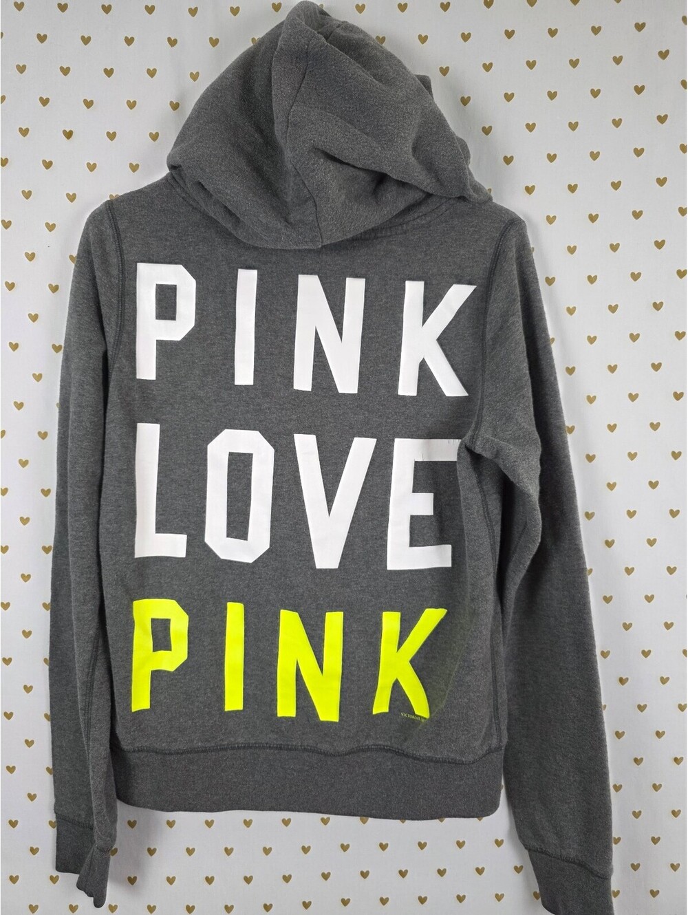 Victorias Secret Pink Vintage Logo Pullover Hoodie Sweater Y2k Medium